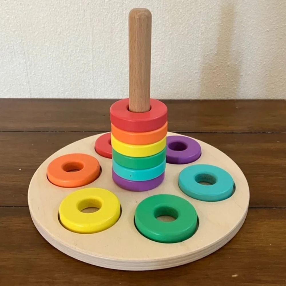 lovevery flexible wooden stacker